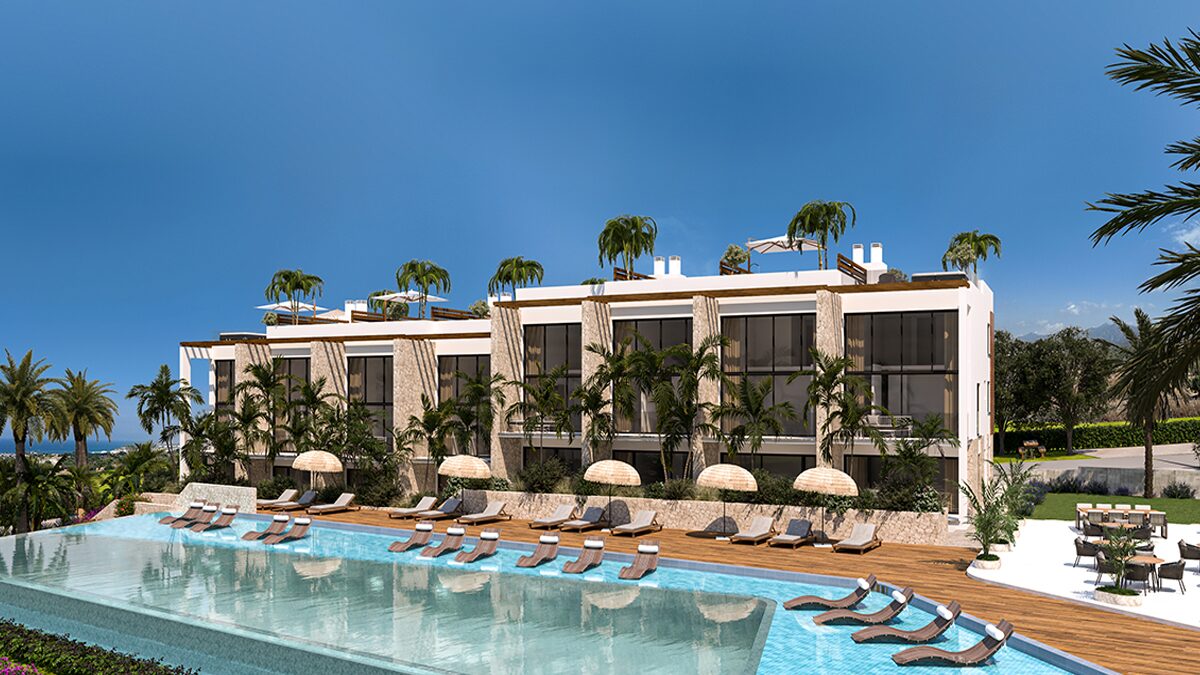 Beachfront apartments within walking distance of Esentepe Beach in Northern Cyprus