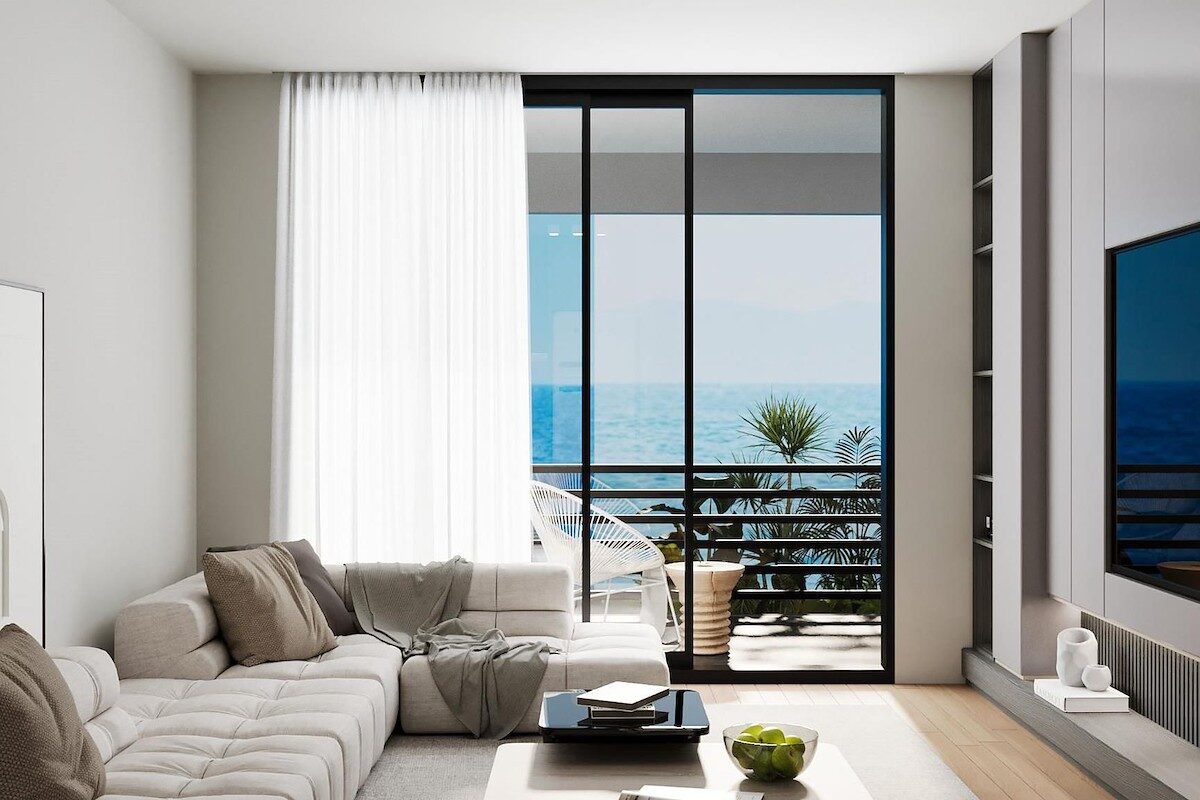 Beachfront project with fully furnished apartments hotel standard in Gaziveren , North Cyprus