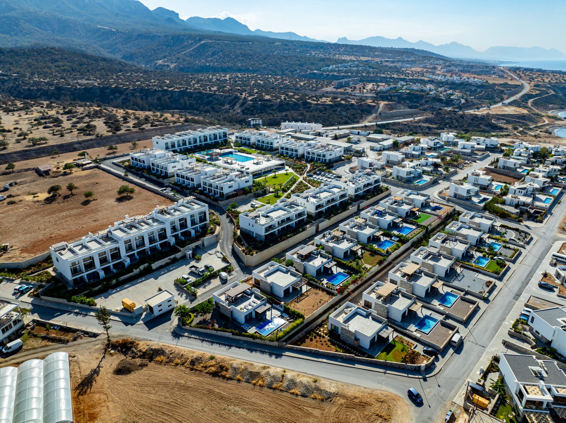 Brand new beach front project in North Cyprus with different types of apartments and villas
